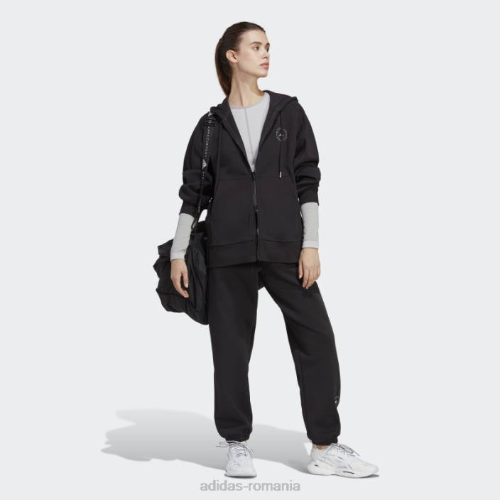 Adidas hanorac negru by stella mccartney cu fermoar complet unisex alb negru 2JBN10055