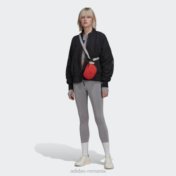 Adidas jachetă bomber țesătă neagră de stella mccartney la modă unisex negru 2JBN10096