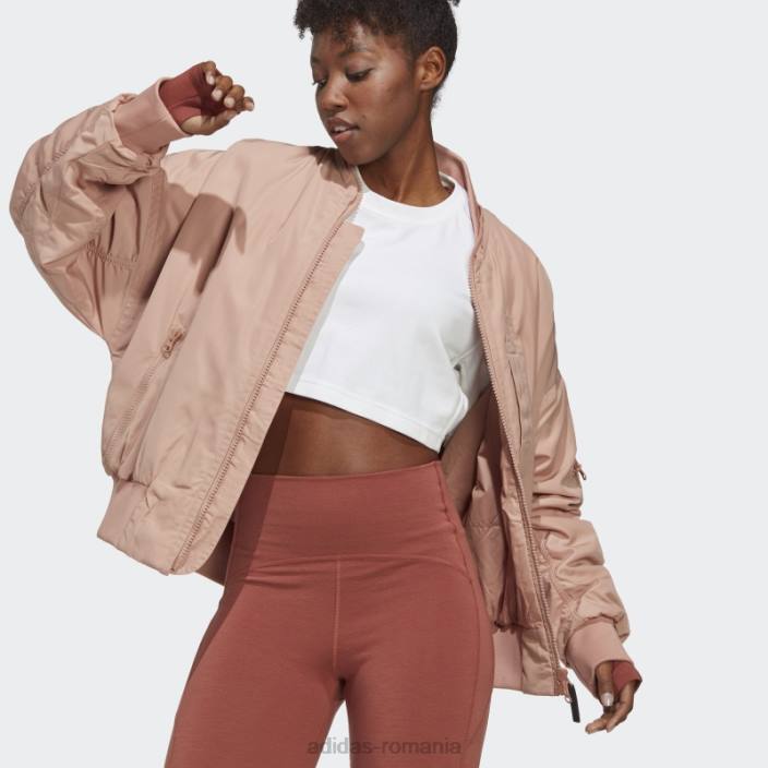 Adidas jachetă bomber împletită almond almond by stella mccartney fierbinte unisex migdale moale 2JBN16929