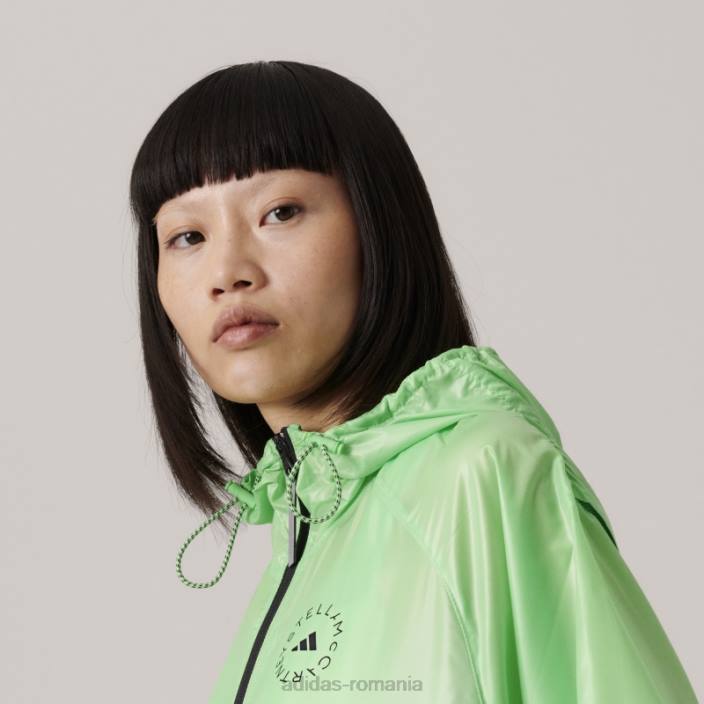 Adidas jachetă de alergare truepace de stella mccartney verde flash unisex verde intermitent 2JBN10241