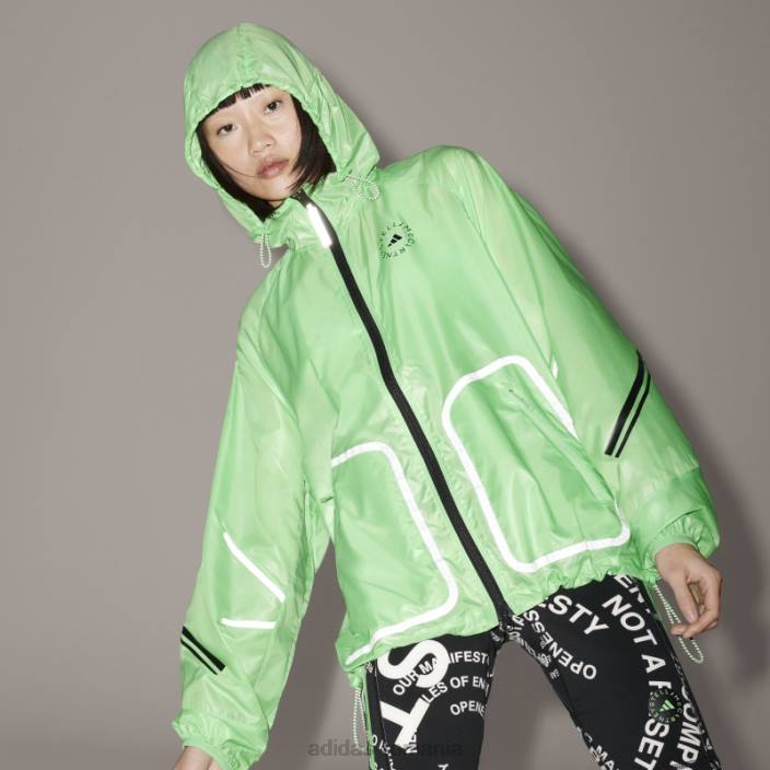 Adidas jachetă de alergare truepace de stella mccartney verde flash unisex verde intermitent 2JBN10241