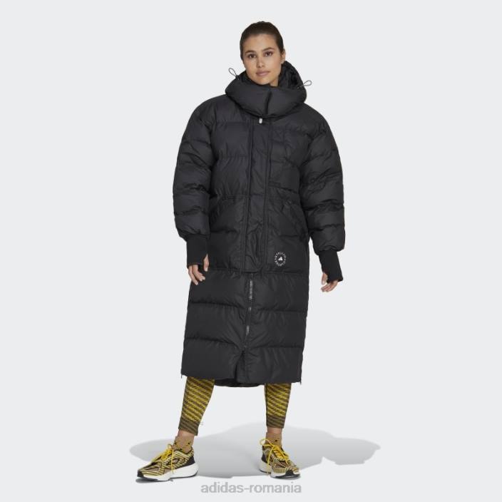 Adidas jachetă de iarnă lungă, căptușită, de către stella mccartney unisex negru 2JBN9271