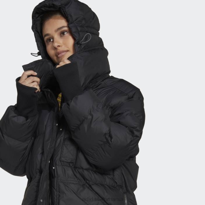 Adidas jachetă de iarnă lungă, căptușită, de către stella mccartney unisex negru 2JBN9271
