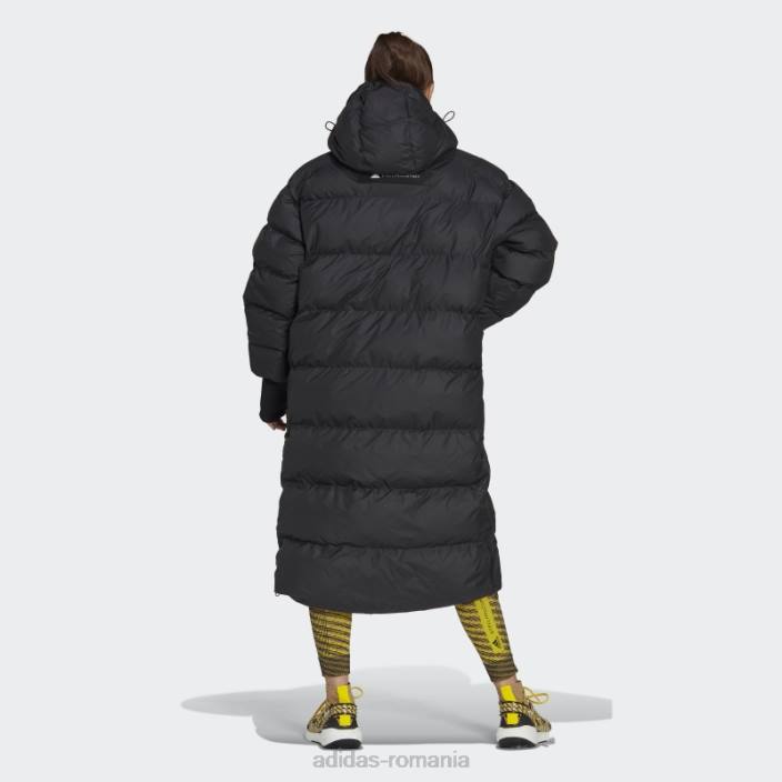 Adidas jachetă de iarnă lungă, căptușită, de către stella mccartney unisex negru 2JBN9271