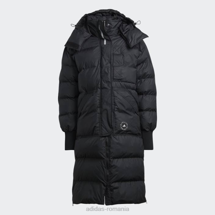 Adidas jachetă de iarnă lungă, căptușită, de către stella mccartney unisex negru 2JBN9271