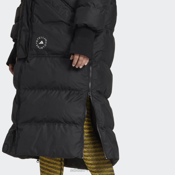 Adidas jachetă de iarnă lungă, căptușită, de către stella mccartney unisex negru 2JBN9271