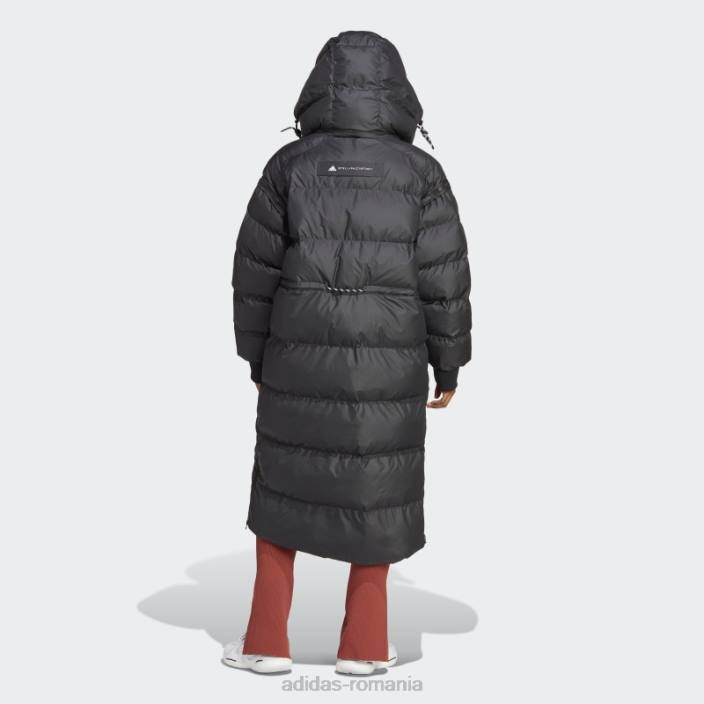 Adidas jachetă de iarnă lungă căptușită neagră by stella mccartney unisex negru 2JBN9571