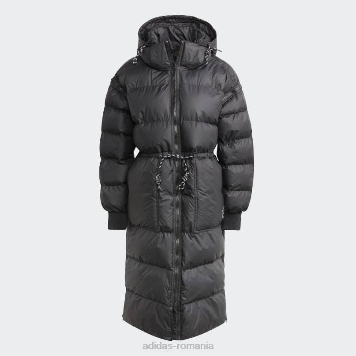 Adidas jachetă de iarnă lungă căptușită neagră by stella mccartney unisex negru 2JBN9571