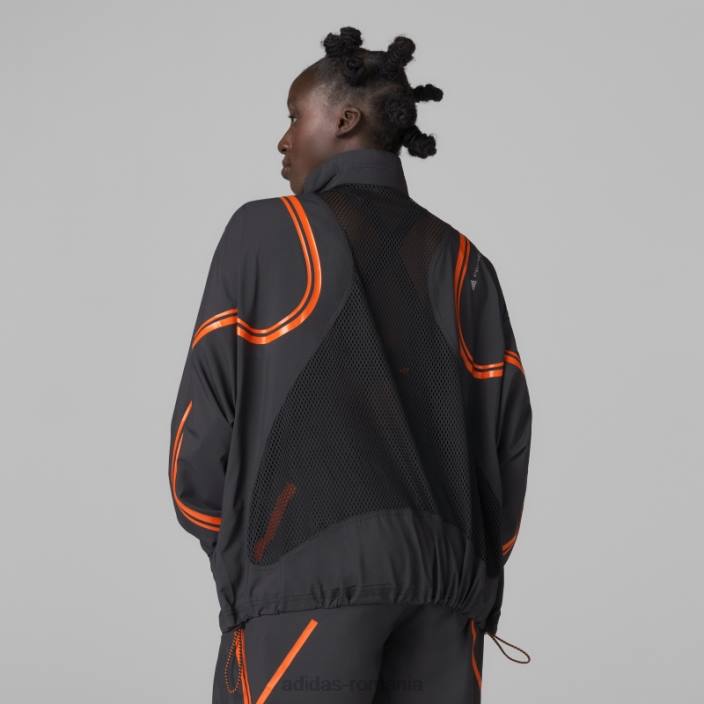 Adidas jachetă țesătă neagră de stella mccartney truepace fierbinte unisex negru 2JBN2494