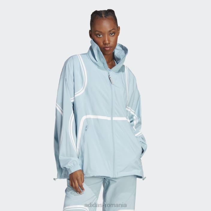 Adidas jachetă țesătă truepace gri de stella mccartney unisex cenușiu 2JBN16968