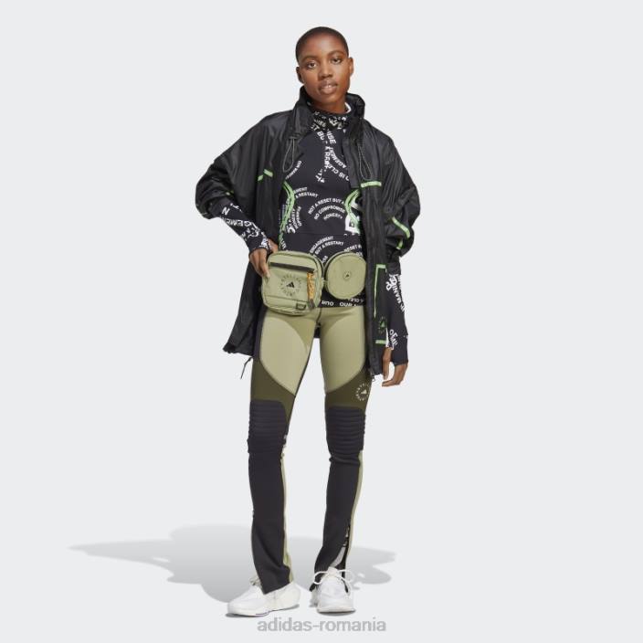 Adidas jachetă neagră fierbinte de stella mccartney truenature împachetabilă (neutru de gen) unisex negru 2JBN16986