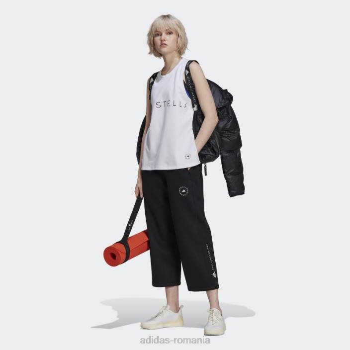 Adidas maiou cu logo alb fashion by stella mccartney sportswear unisex alb 2JBN2314