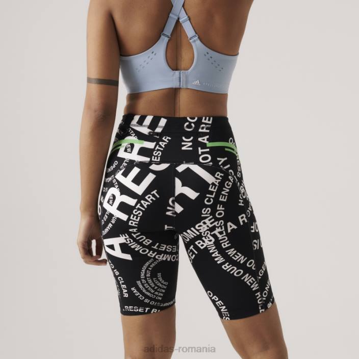 Adidas modă albă de stella mccartney truecasuals scuba short unisex alb negru 2JBN2485