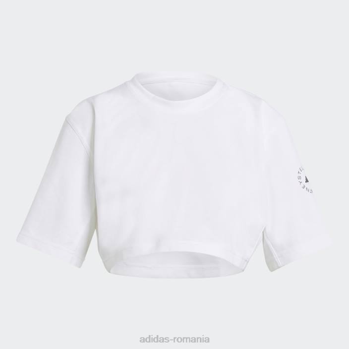 Adidas modă albă de stella mccartney viitorul teren de joacă crop top unisex alb 2JBN16660