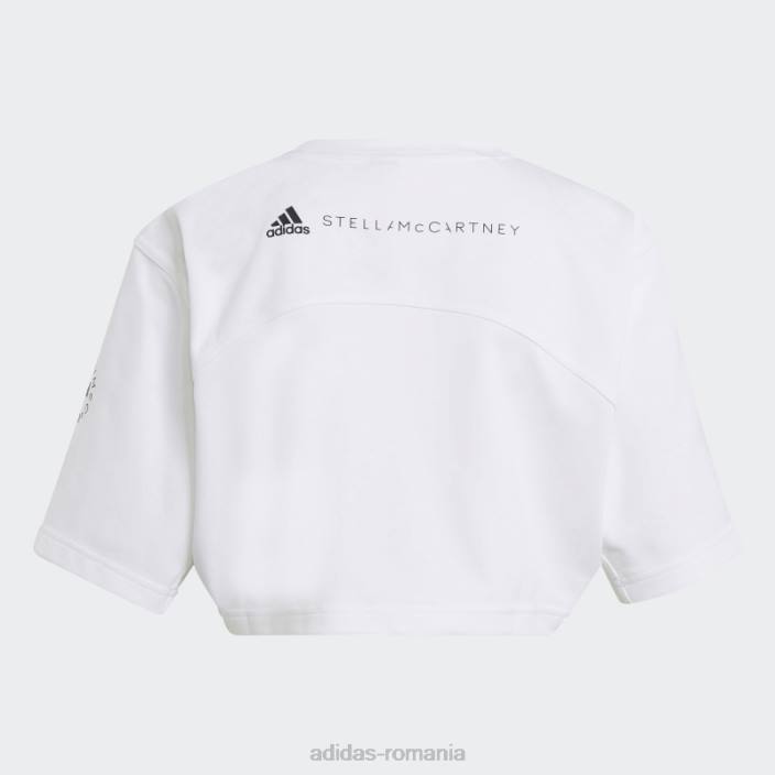 Adidas modă albă de stella mccartney viitorul teren de joacă crop top unisex alb 2JBN16660
