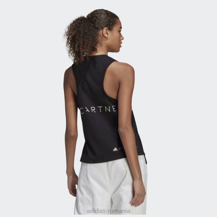 Adidas negru de stella mccartney îmbrăcăminte sport logo tank top fierbinte unisex negru 2JBN16918