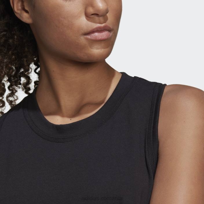 Adidas negru de stella mccartney îmbrăcăminte sport logo tank top fierbinte unisex negru 2JBN16918