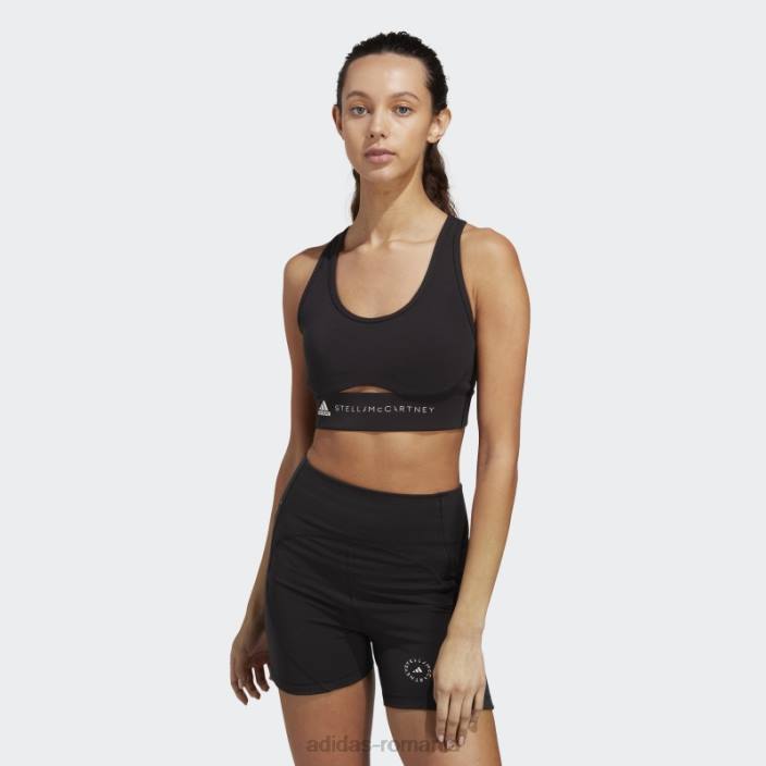 Adidas negru de stella mccartney sutien cu suport mediu truestrength fierbinte unisex alb negru 2JBN16611