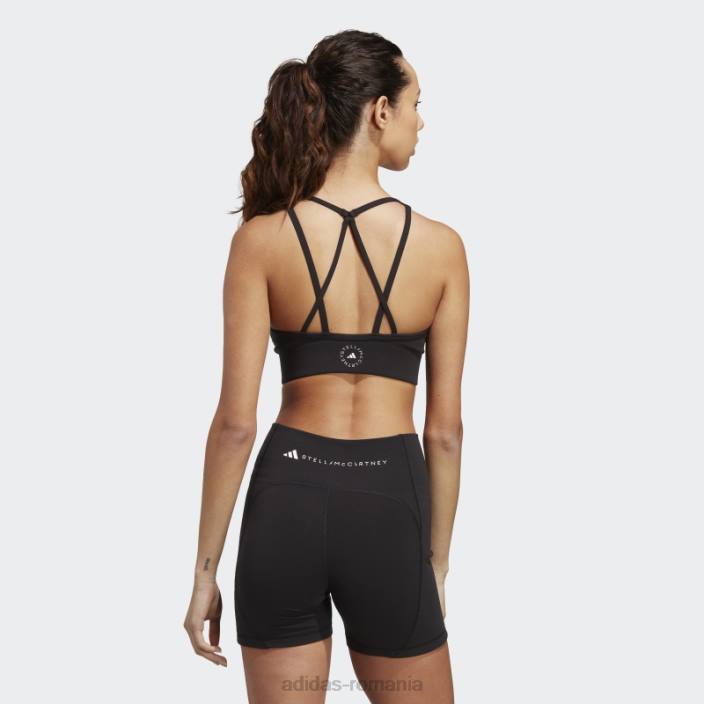 Adidas negru de stella mccartney sutien cu suport mediu truestrength fierbinte unisex alb negru 2JBN16611