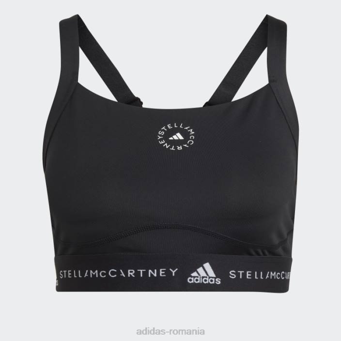 Adidas negru de stella mccartney sutien de sprijin mediu truepurpose fierbinte unisex negru 2JBN16654