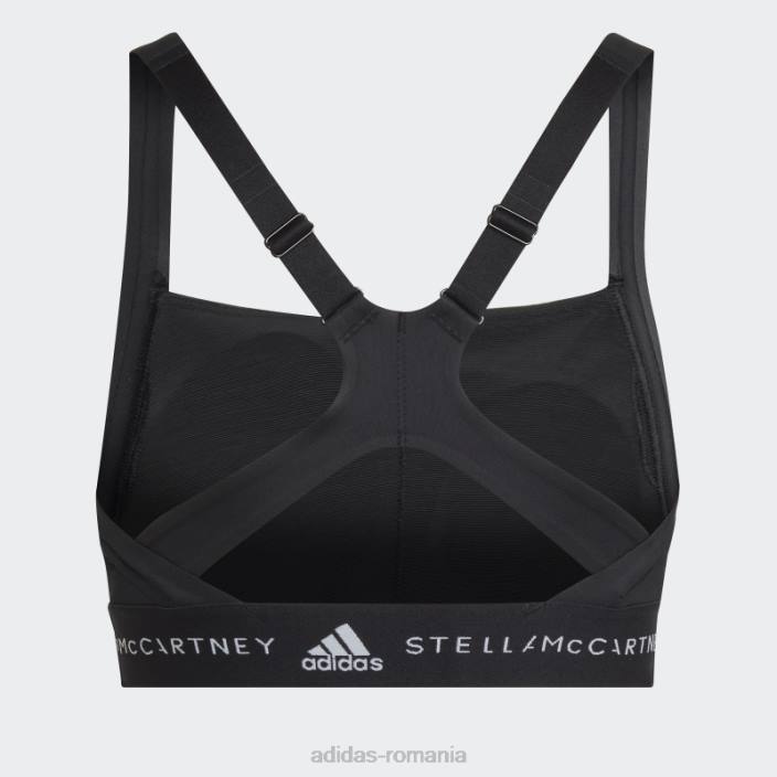 Adidas negru de stella mccartney sutien de sprijin mediu truepurpose fierbinte unisex negru 2JBN16654