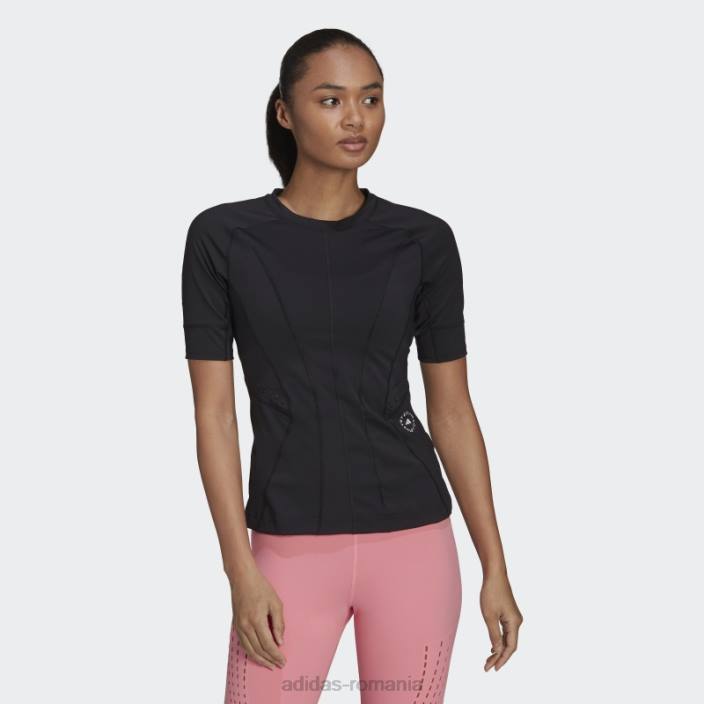 Adidas negru de stella mccartney tricouri de antrenament truepurpose fashion unisex negru 2JBN10263