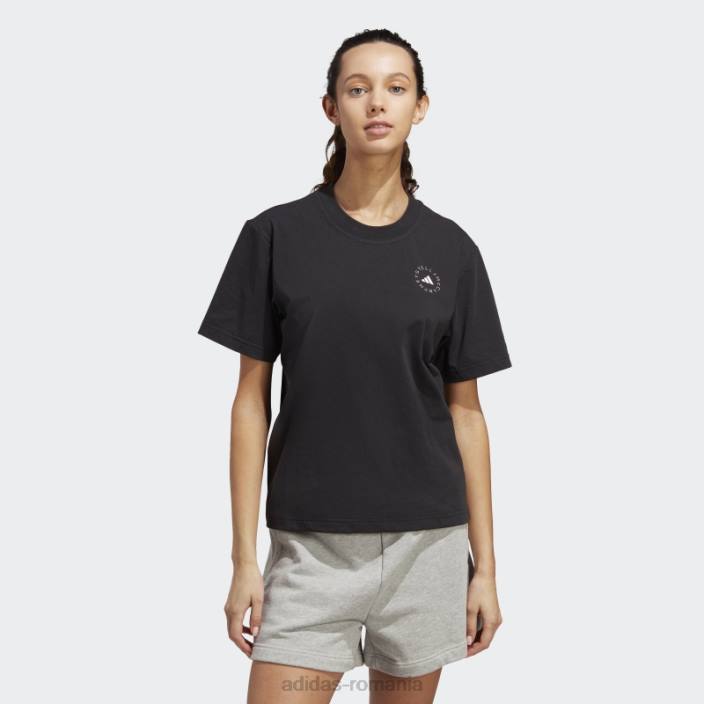 Adidas negru de stella mccartney truecasuals tricou sport obișnuit fierbinte unisex negru 2JBN17284