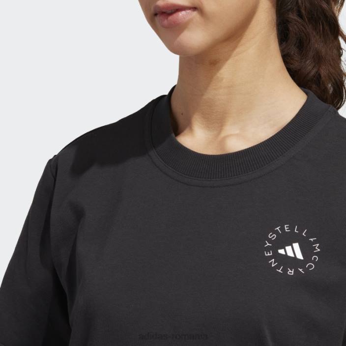 Adidas negru de stella mccartney truecasuals tricou sport obișnuit fierbinte unisex negru 2JBN17284