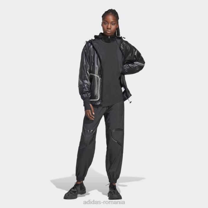 Adidas negru de stella mccartney truepace alergând modă tricou largi unisex negru 2JBN16563