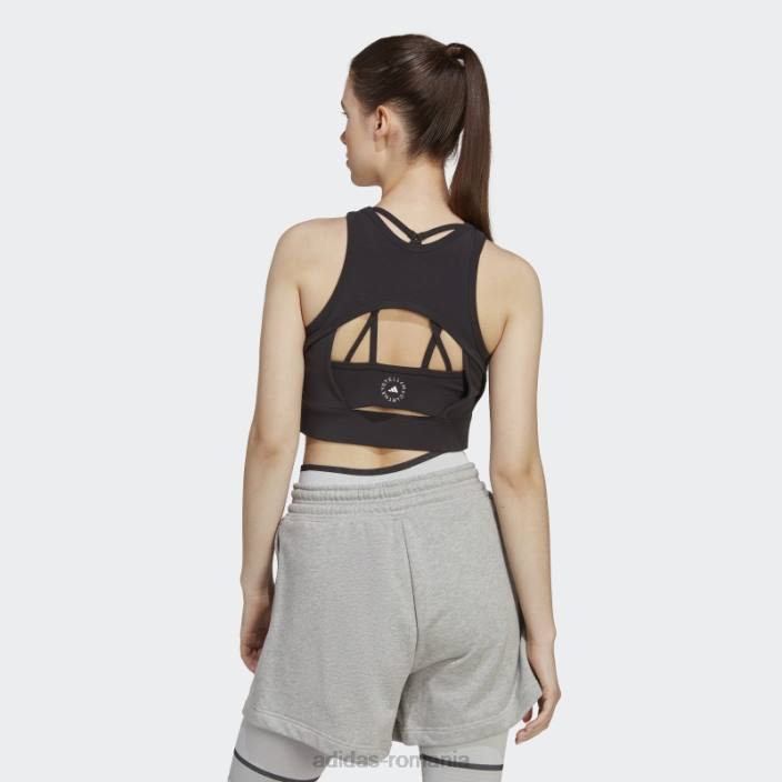 Adidas negru de stella mccartney truestrength yoga crop top fashion unisex negru 2JBN17256