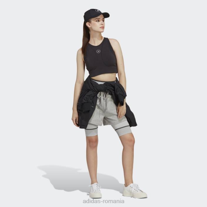 Adidas negru de stella mccartney truestrength yoga crop top fashion unisex negru 2JBN17256