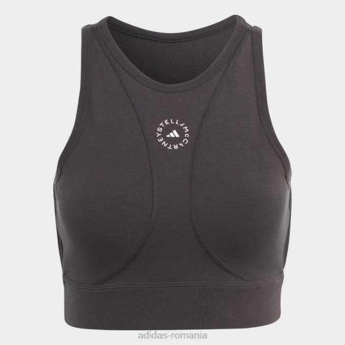 Adidas negru de stella mccartney truestrength yoga crop top fashion unisex negru 2JBN17256
