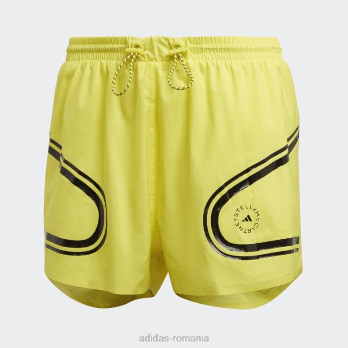 Adidas șoc galben fashion by stella mccartney pantaloni scurți de alergare truepace unisex galben șoc 2JBN23600