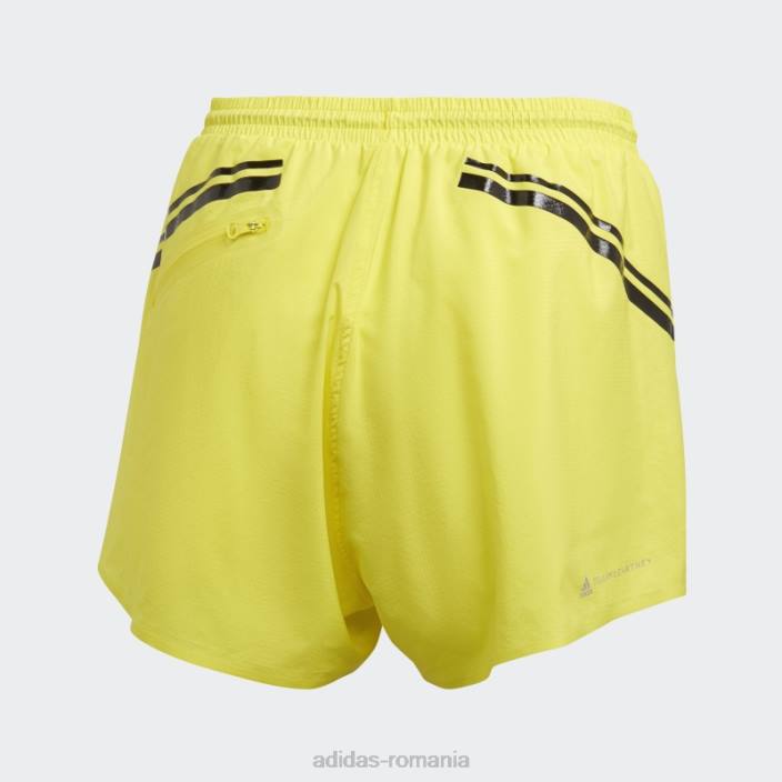 Adidas șoc galben fashion by stella mccartney pantaloni scurți de alergare truepace unisex galben șoc 2JBN23600