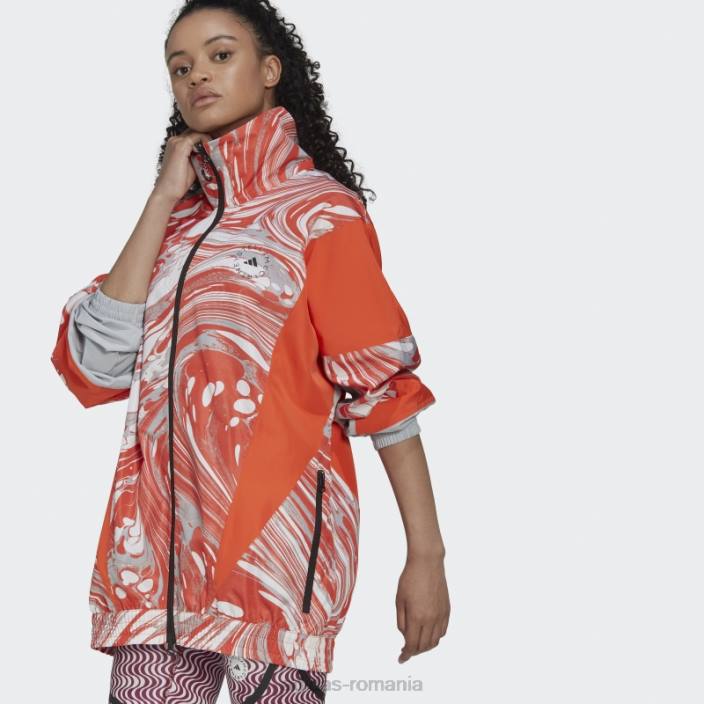 Adidas onix by stella mccartney țesut cu imprimeu la modă unisex onix/portocaliu 2JBN22686