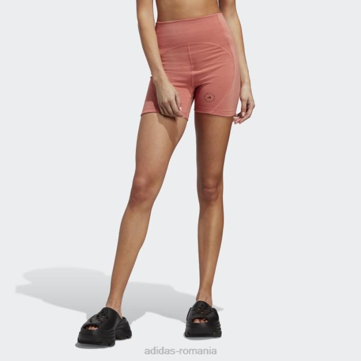 Adidas pământ fierbinte de stella mccartney trustrength yoga jambiere scurte unisex pământ/negru 2JBN17254