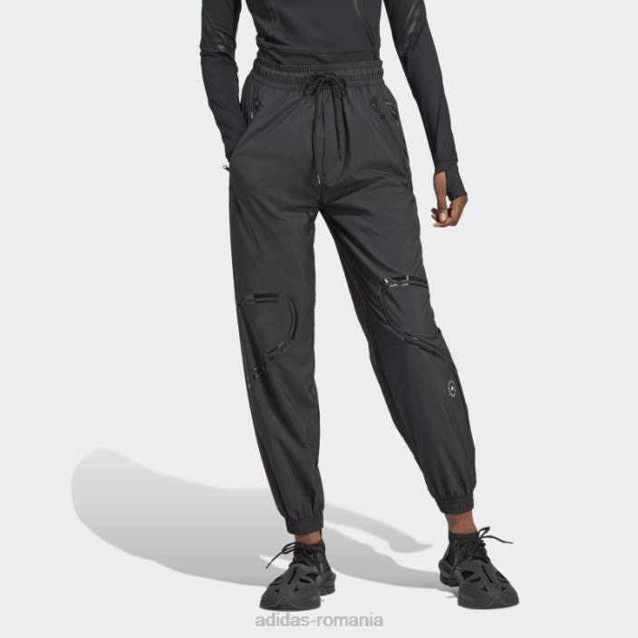 Adidas pantaloni de jogging cu costum de antrenament țesut Truepace negri by stella mccartney unisex negru 2JBN16453