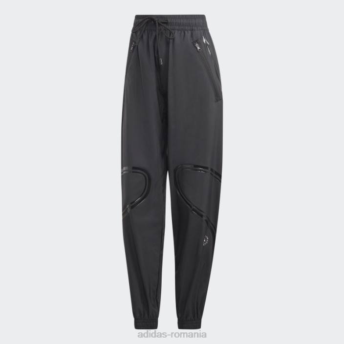 Adidas pantaloni de jogging cu costum de antrenament țesut Truepace negri by stella mccartney unisex negru 2JBN16453