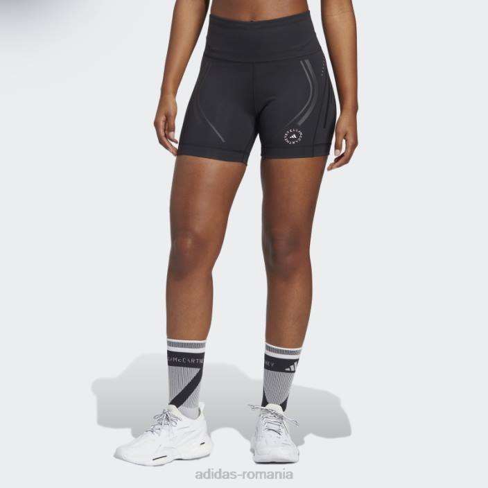 Adidas pantaloni scurți de alergare negri truepace de stella mccartney unisex alb negru 2JBN2452