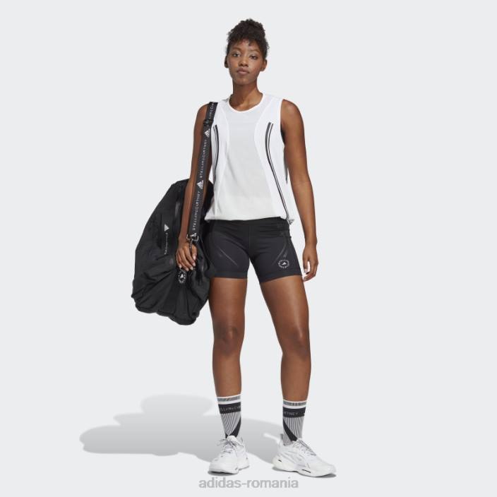 Adidas pantaloni scurți de alergare negri truepace de stella mccartney unisex alb negru 2JBN2452