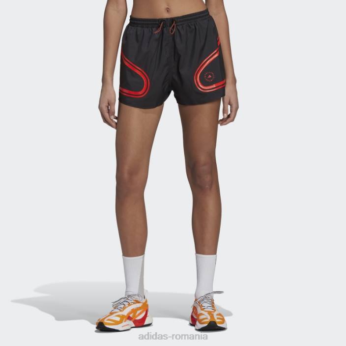 Adidas pantaloni scurți de alergare negru fierbinți de stella mccartney truepace unisex negru 2JBN2489