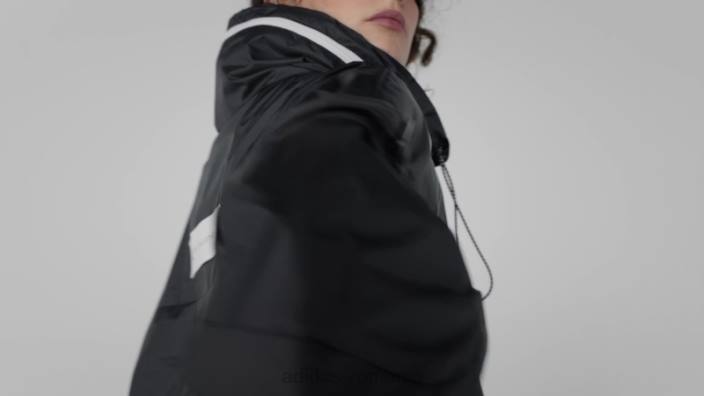 Adidas parka lungă neagră de stella mccartney unisex negru 2JBN24067