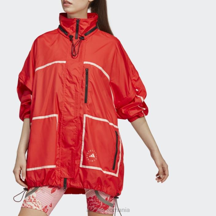 Adidas roșu by stella mccartney truenature jachetă ambalabilă fierbinte unisex roșu 2JBN10163