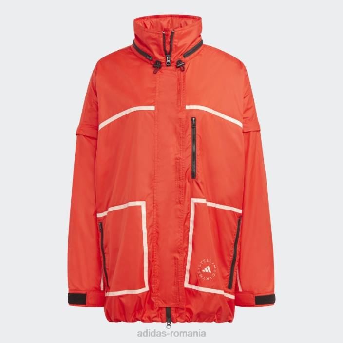 Adidas roșu by stella mccartney truenature jachetă ambalabilă fierbinte unisex roșu 2JBN10163
