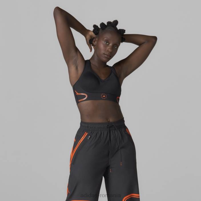Adidas sutien sport negru de stella mccartney truepace cu susținere înaltă fierbinte unisex negru 2JBN2556