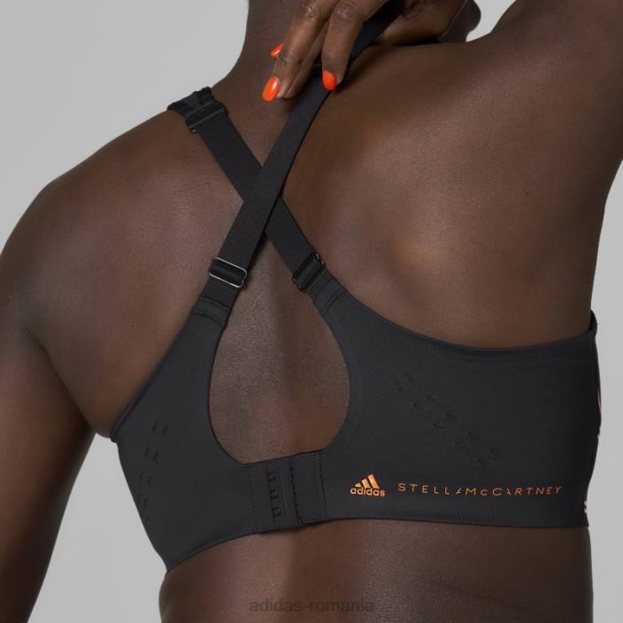 Adidas sutien sport negru de stella mccartney truepace cu susținere înaltă fierbinte unisex negru 2JBN2556