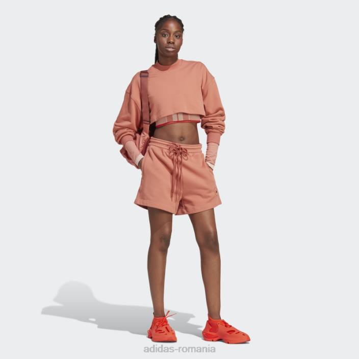 Adidas top cu mânecă lungă earth by stella mccartney truestrength unisex pământ/migdale/cayenne ars 2JBN17085