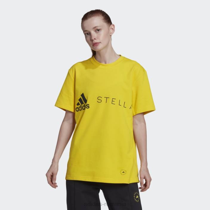 Adidas tricou cu logo galben by stella mccartney fierbinte unisex galben 2JBN22960