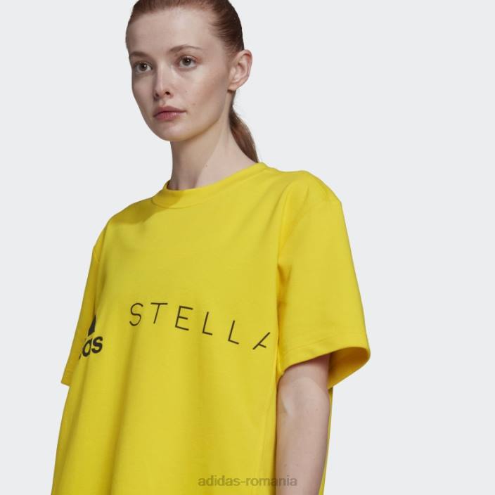 Adidas tricou cu logo galben by stella mccartney fierbinte unisex galben 2JBN22960