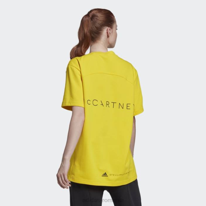 Adidas tricou cu logo galben by stella mccartney fierbinte unisex galben 2JBN22960
